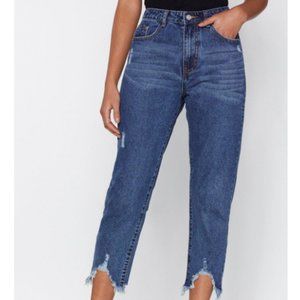 Nasty Gal "In The Fray" Mom Jeans